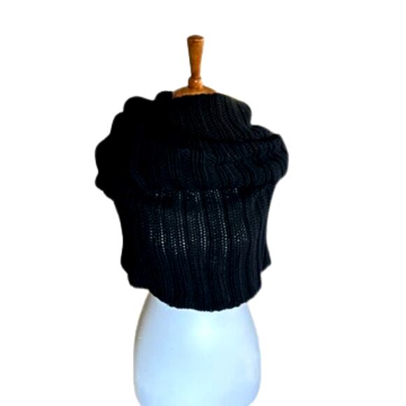 Ann Demeulemeester Oversized Ribbed Tubular Snood/Hooded Cowl –90s/Early Y2K - Picture 3 of 8